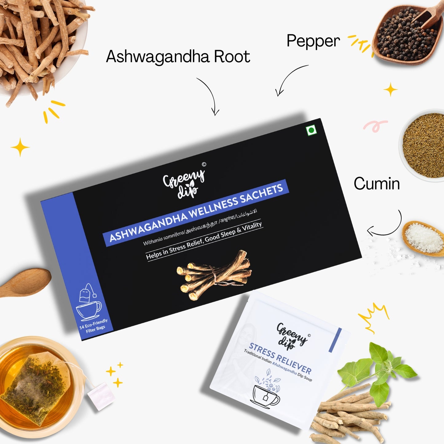 Ashwagandha Wellness Sachets (14-Day Pack)
