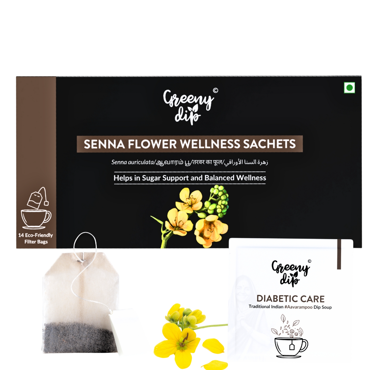 Senna Flower Wellness Sachets (14-Day Pack)